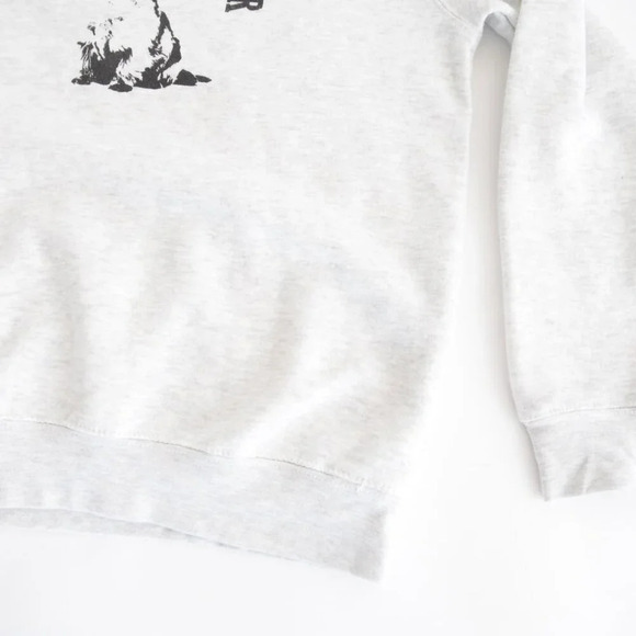 Lane 7 God Loves Terriers Gray Crew Neck Cotton Sweater Size Medium - Picture 8 of 15